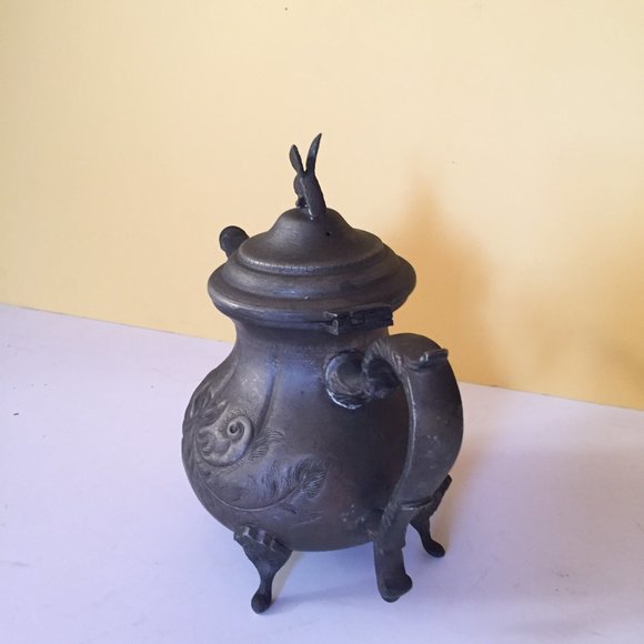 Vintage Antique Collectible Metal tea Pot Middle East HandMade Engraved - Picture 9 of 16